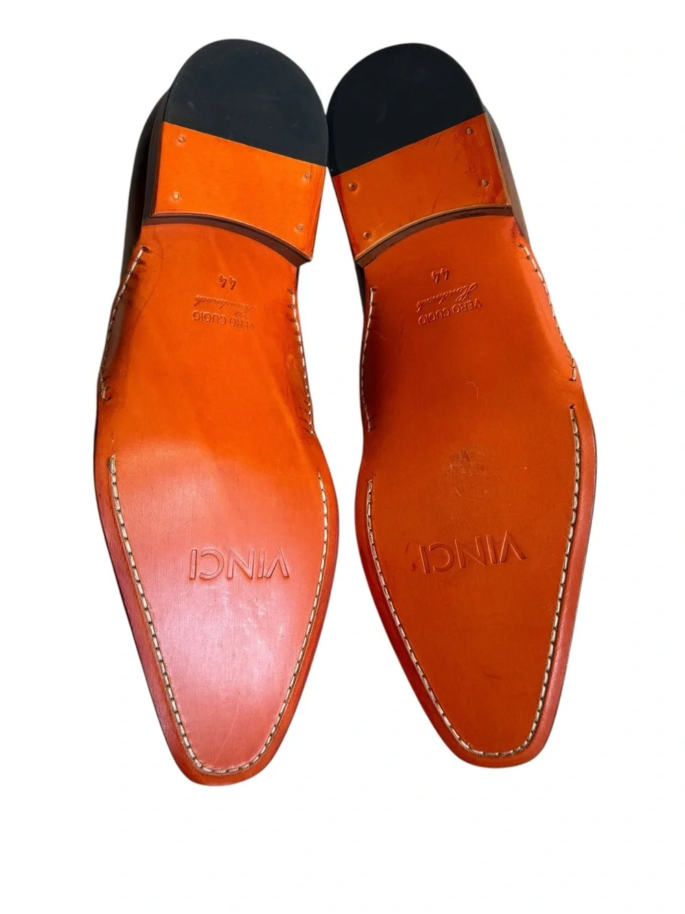 New Vinci Hagrid Tan Leather Single Monk Strap Handmade Men Shoe 44 EU (10.5/11)